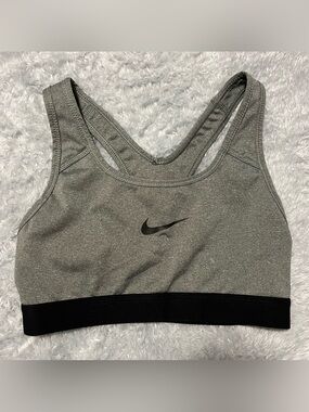 Nike Dri-Fit Sports Bra Grey and Black XS